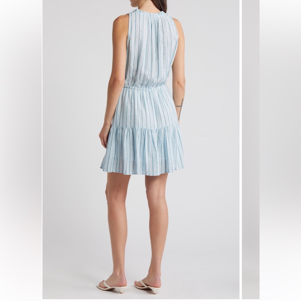 Rails Albany Stripe Tiered Linen Blend‎ Dress XL NWT - Picture 2 of 5